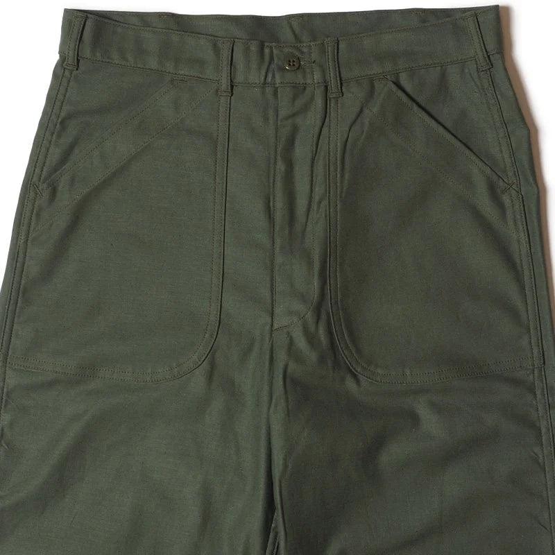 Denime Lot 225 Back Satin Baker Pant - OD Green