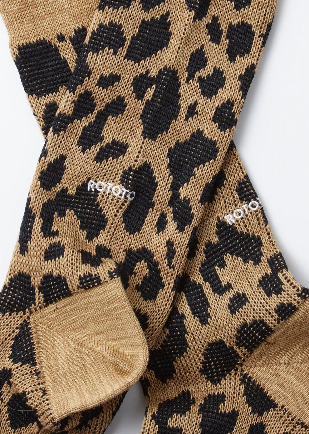 ROTOTO Leopard Mini Crew Socks