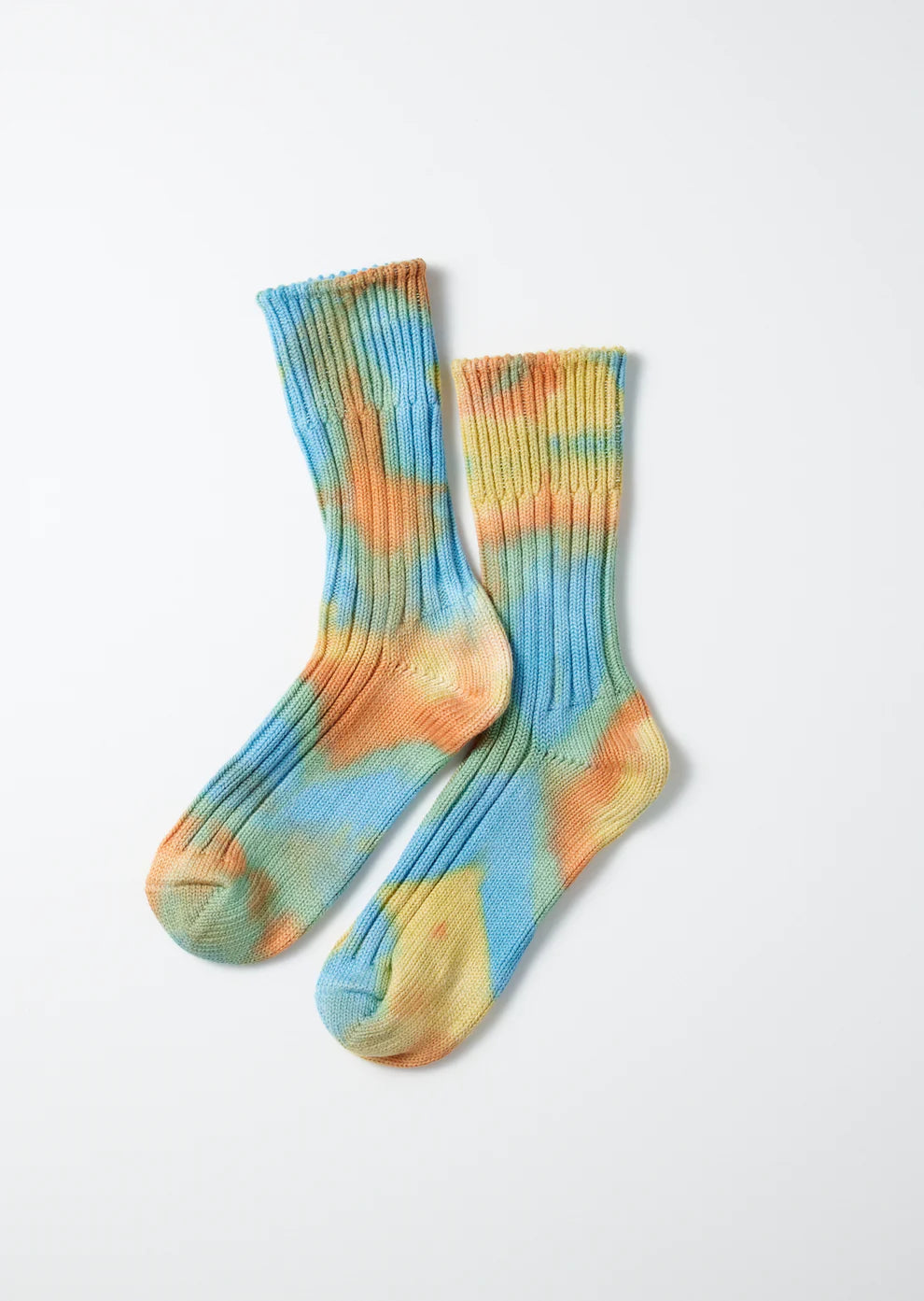 Rototo Chunky Ribbed Tie Dye Crew Socks