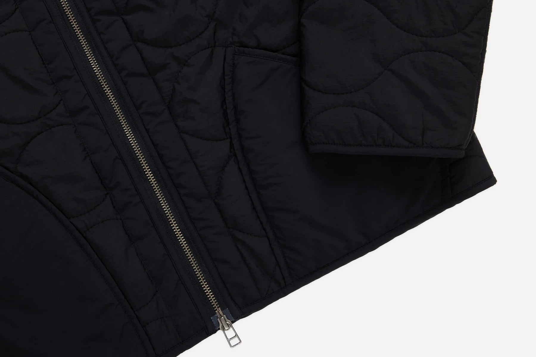 3sixteen Zip Liner Jacket - Black Nylon/Sherpa