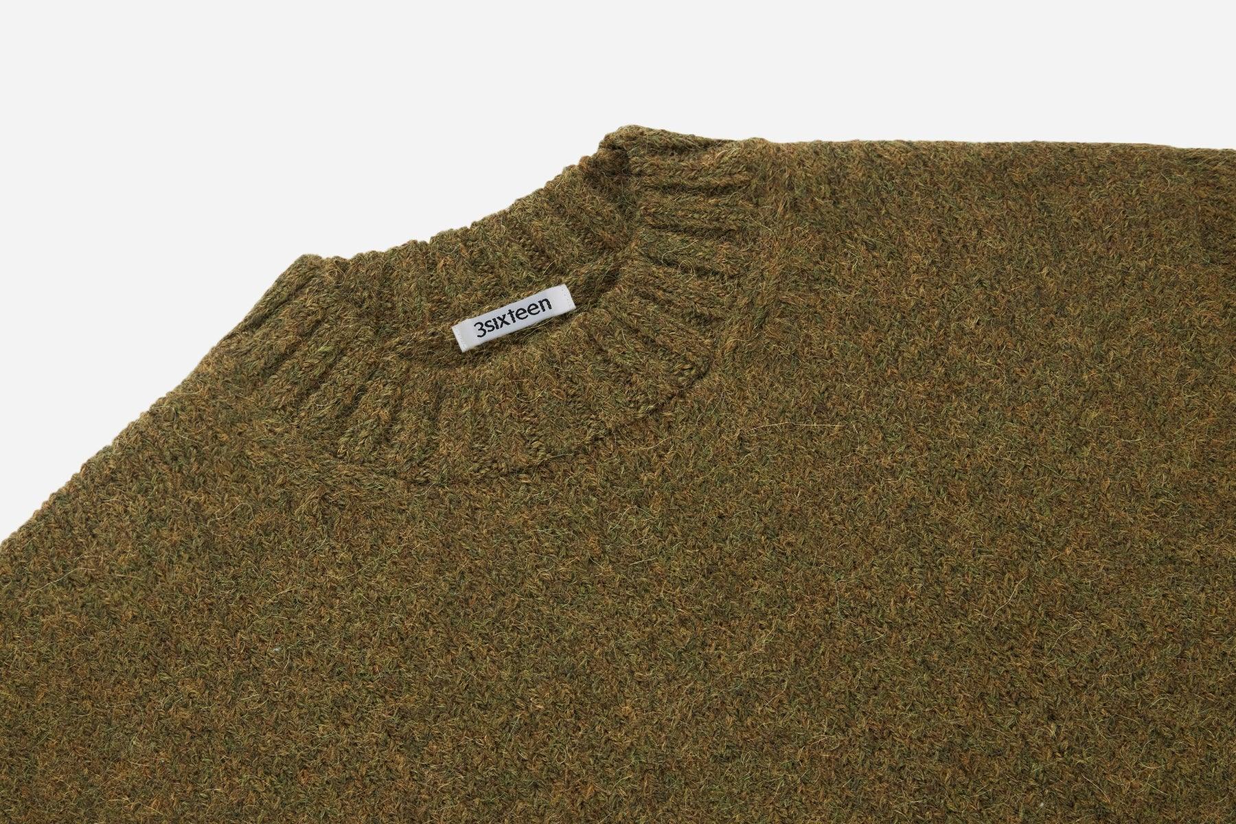 3sixteen Alpaca Crewneck Sweater - Forest