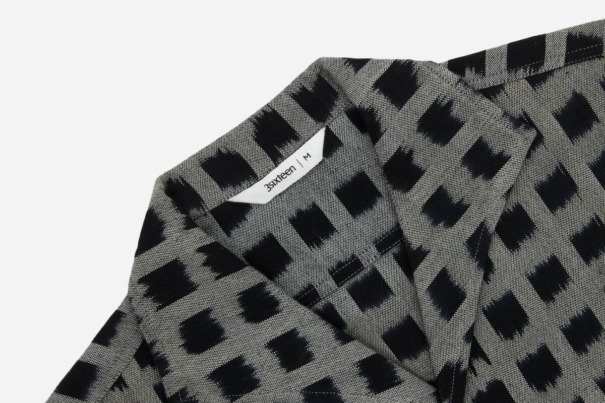 3sixteen Leisure Shirt - Black Ikat - Guilty Party