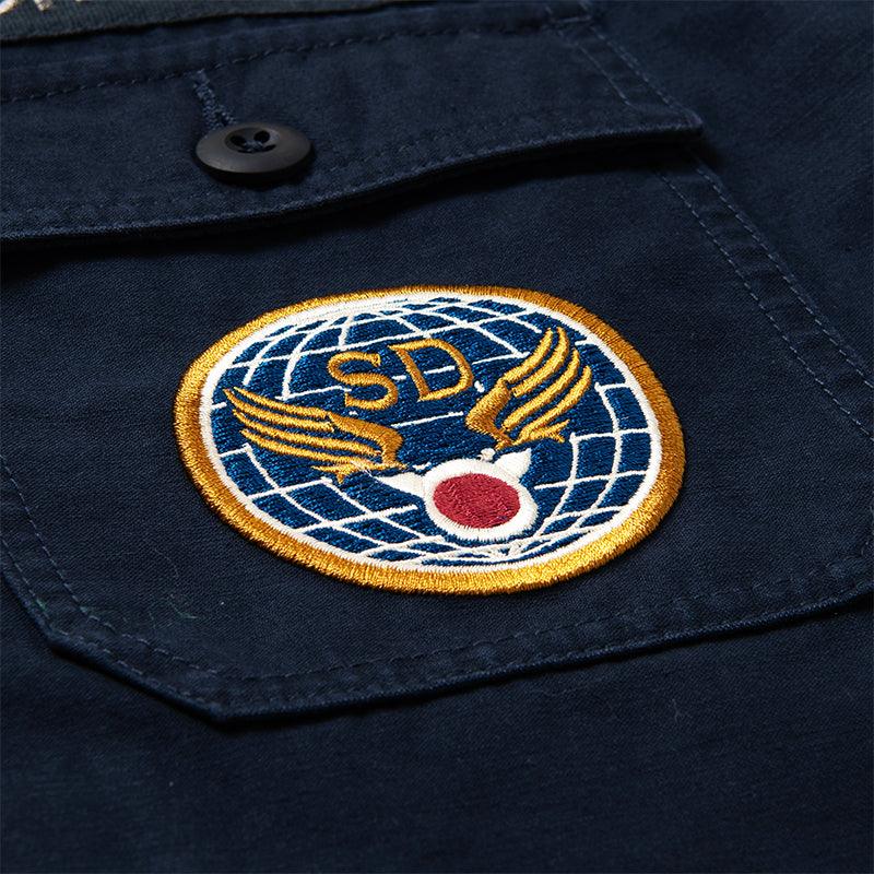 Studio D'Artisan 5716 Military Shirt Jacket - Navy