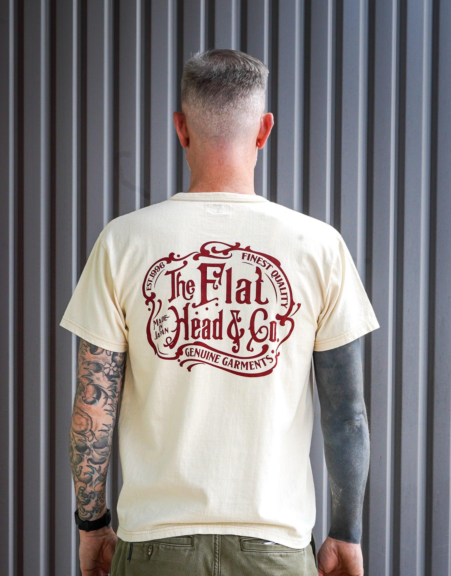 The Flat Head FN-THC-044 Graphic Tee - Cream