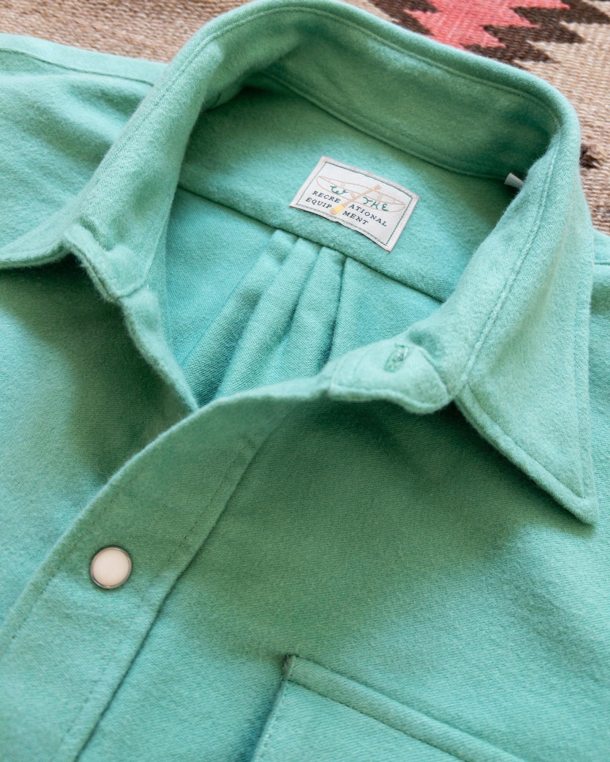 Wythe Moleskin Pearlsnap Shirt - Turquoise