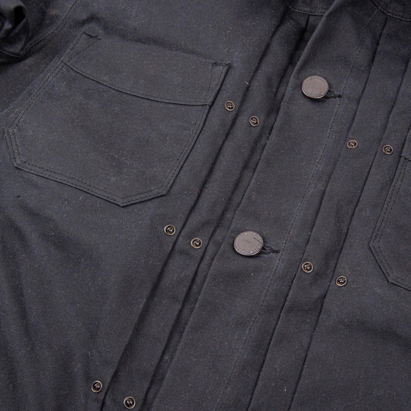 Freenote Cloth RJ-1 Riders Jacket Waxed Canvas - Black