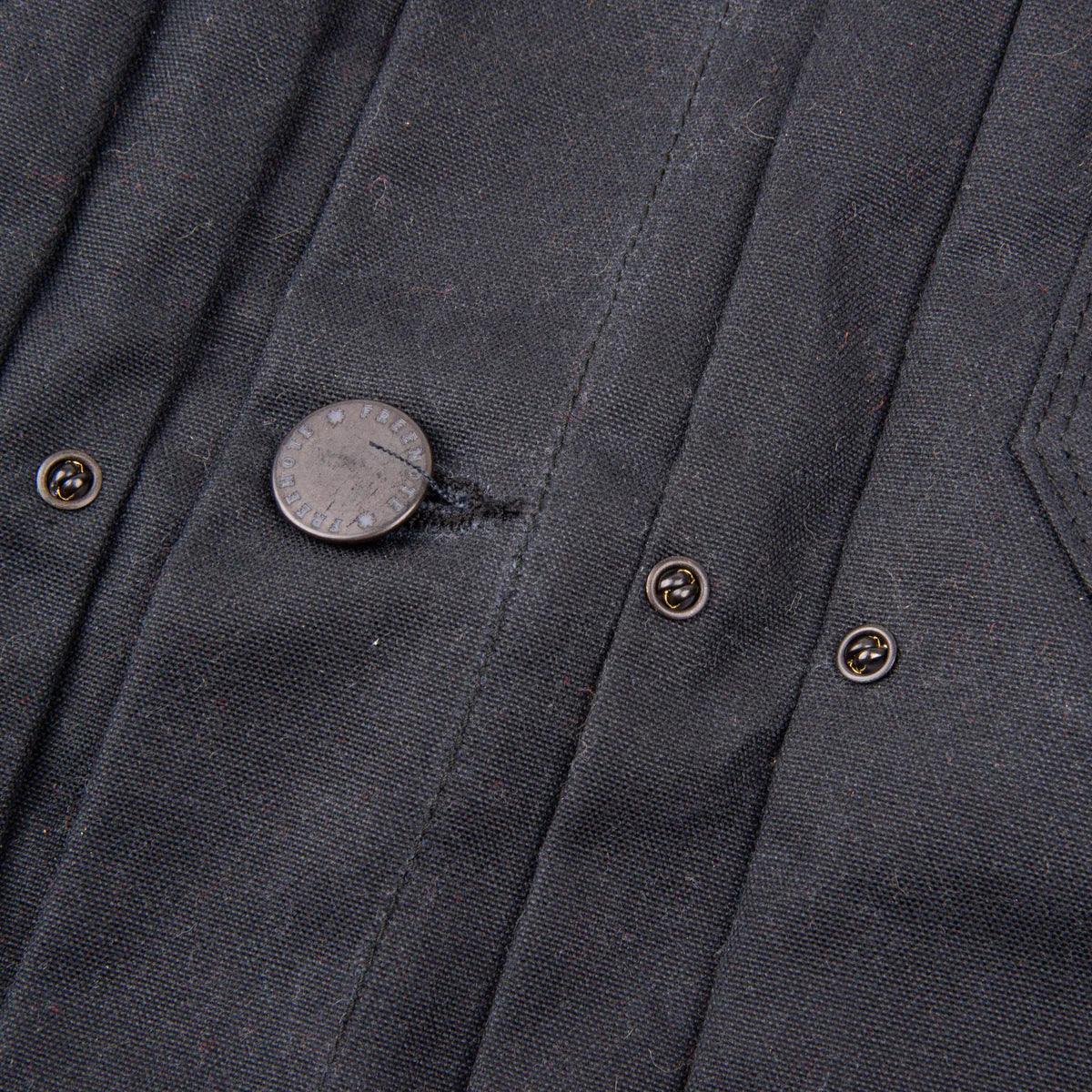 Freenote Cloth RJ-1 Riders Jacket Waxed Canvas - Black