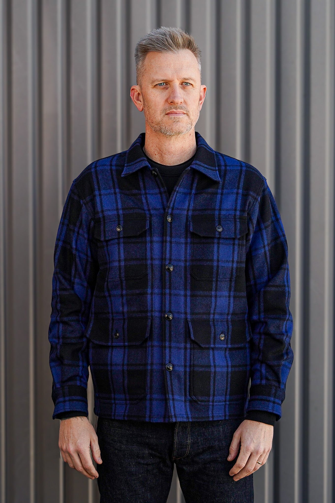 Stevenson Overall Co. WL-1 Woodlander Wool Hunting Jacket - Blue