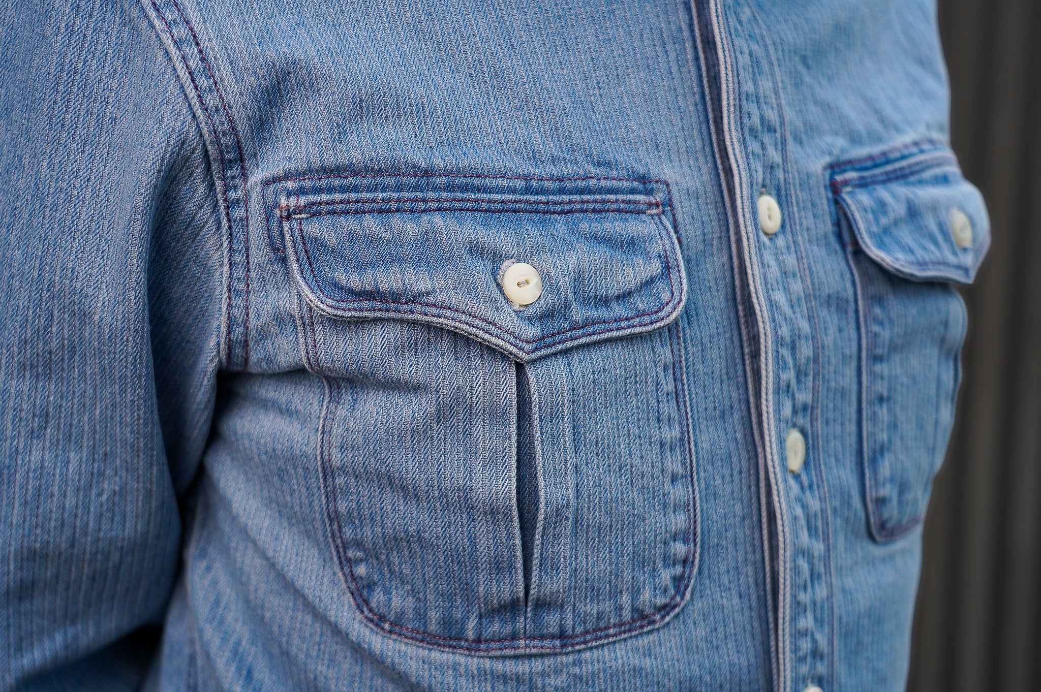 Freenote Cloth Rancho Shirt - Bleached Indigo Cord