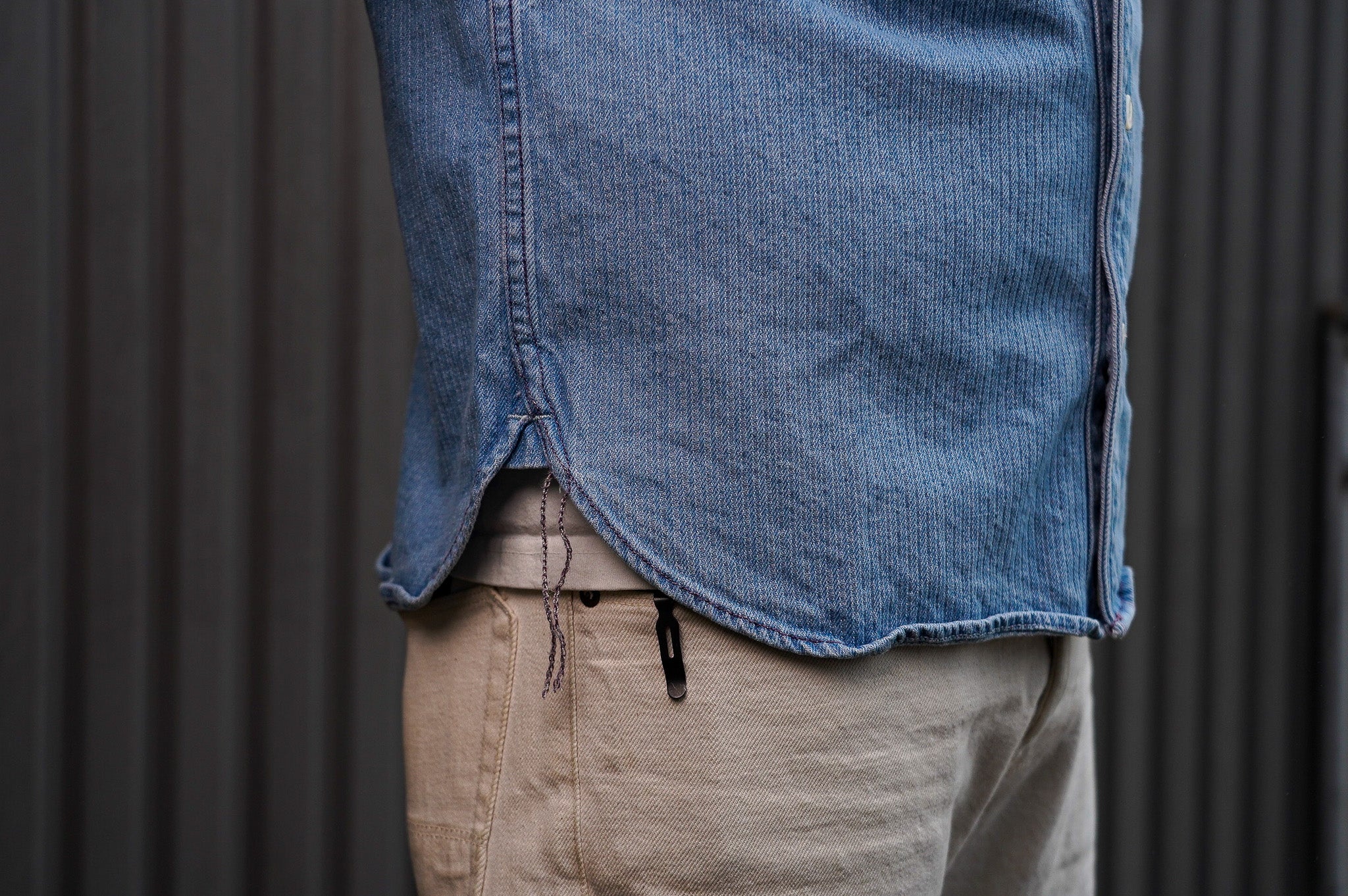 Freenote Cloth Rancho Shirt - Bleached Indigo Cord