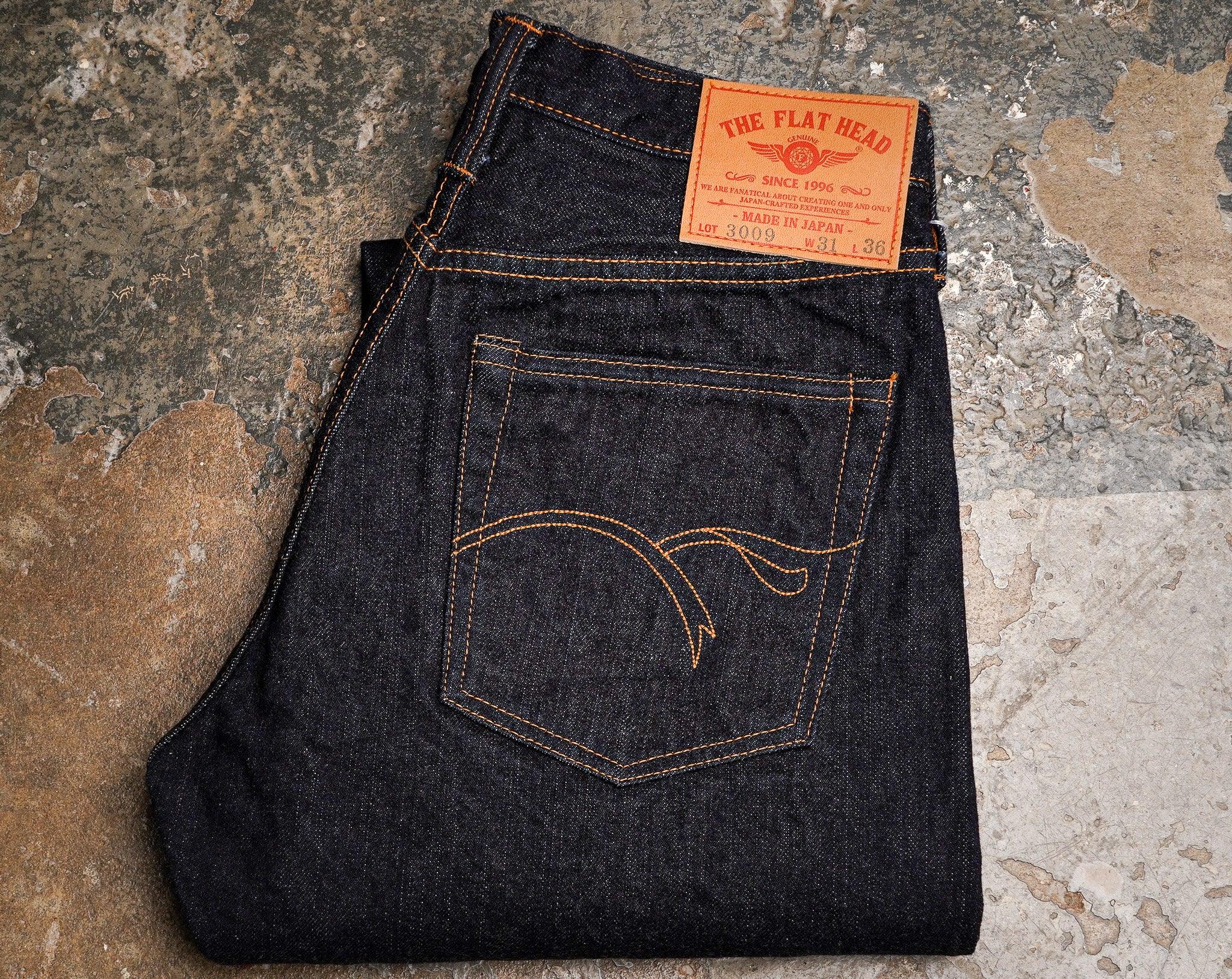 The Flat Head FN-3009 14.5oz Straight Tapered Selvedge Denim - Indigo