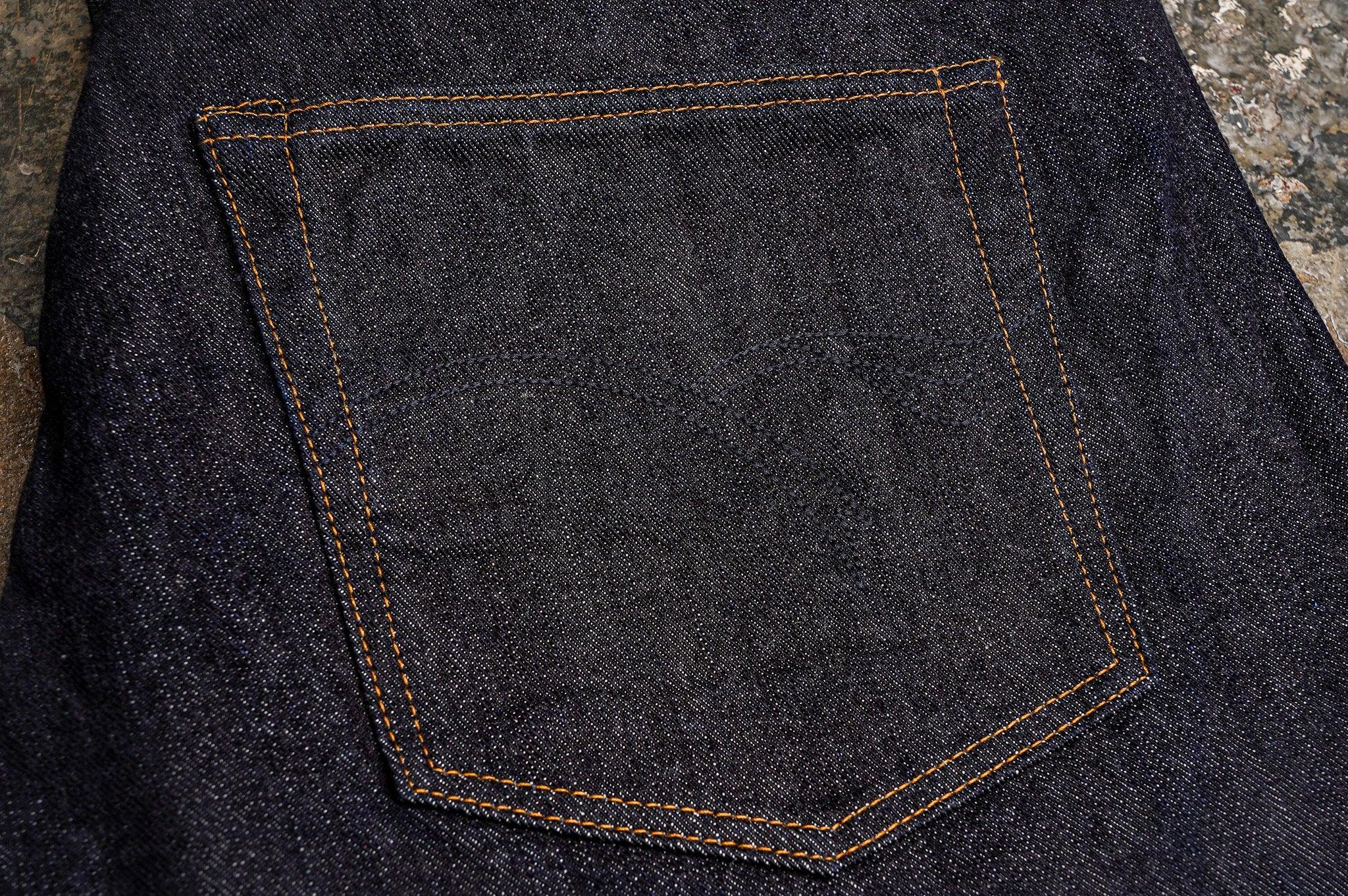 The Flat Head FN-D110 14.5oz Left Hand Twill Tapered Cut Selvedge Denim  - Indigo