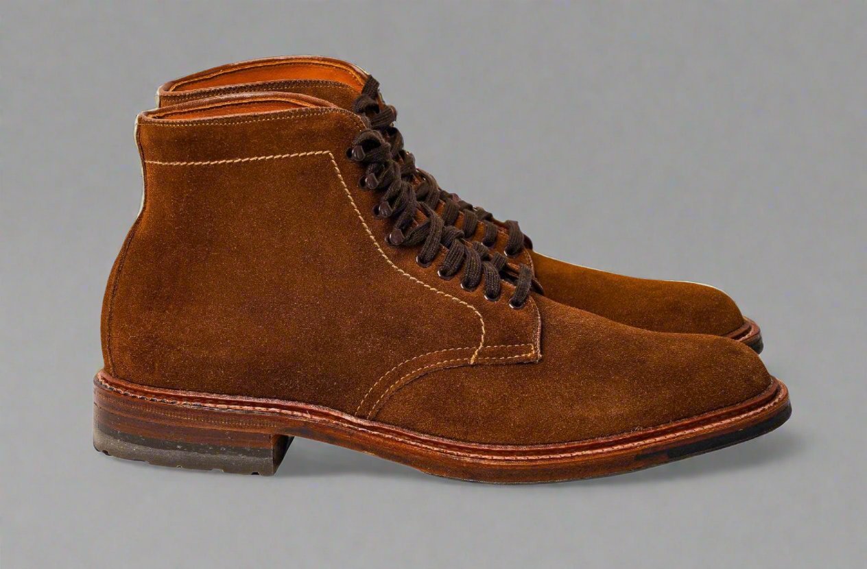 Alden 4511HC Plain Toe Boot - Snuff Suede