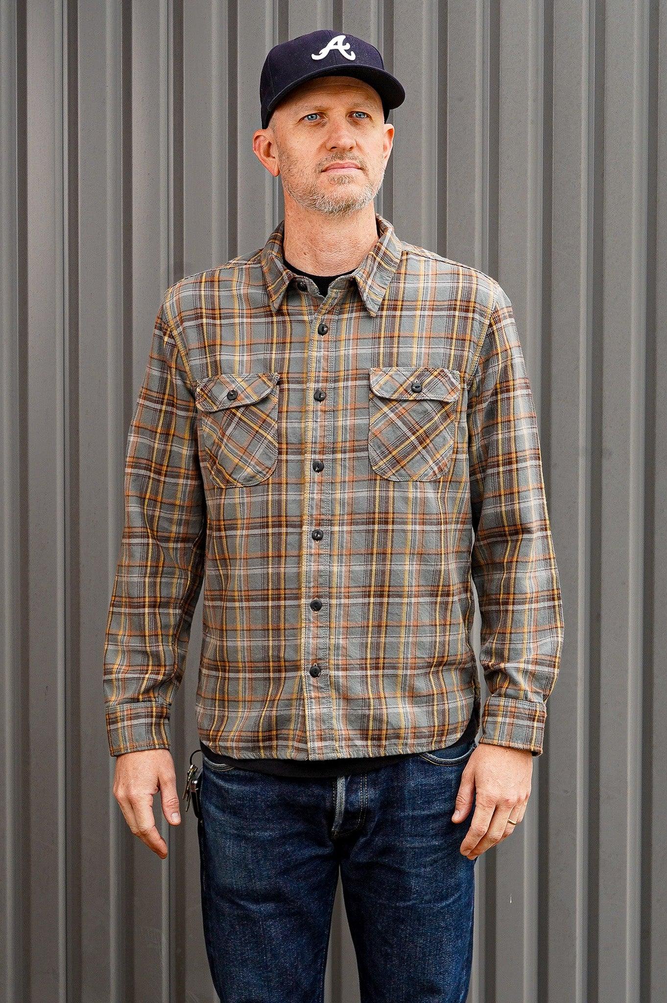 Freenote Cloth Jepson Flannel - Grey Plaid