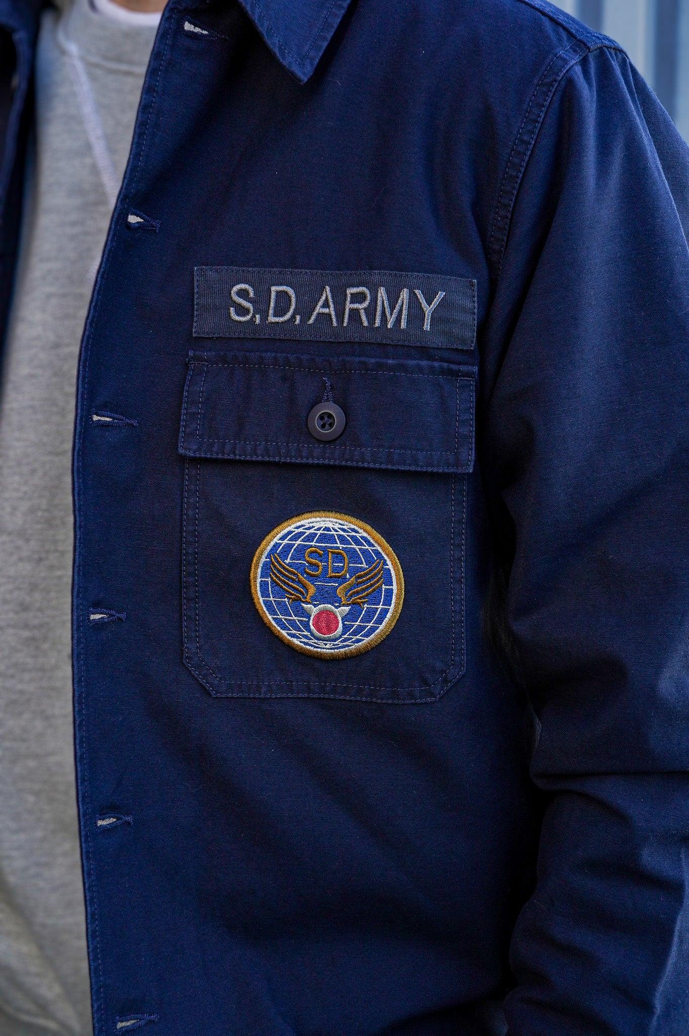 Studio D'Artisan 5716 Military Shirt Jacket - Navy