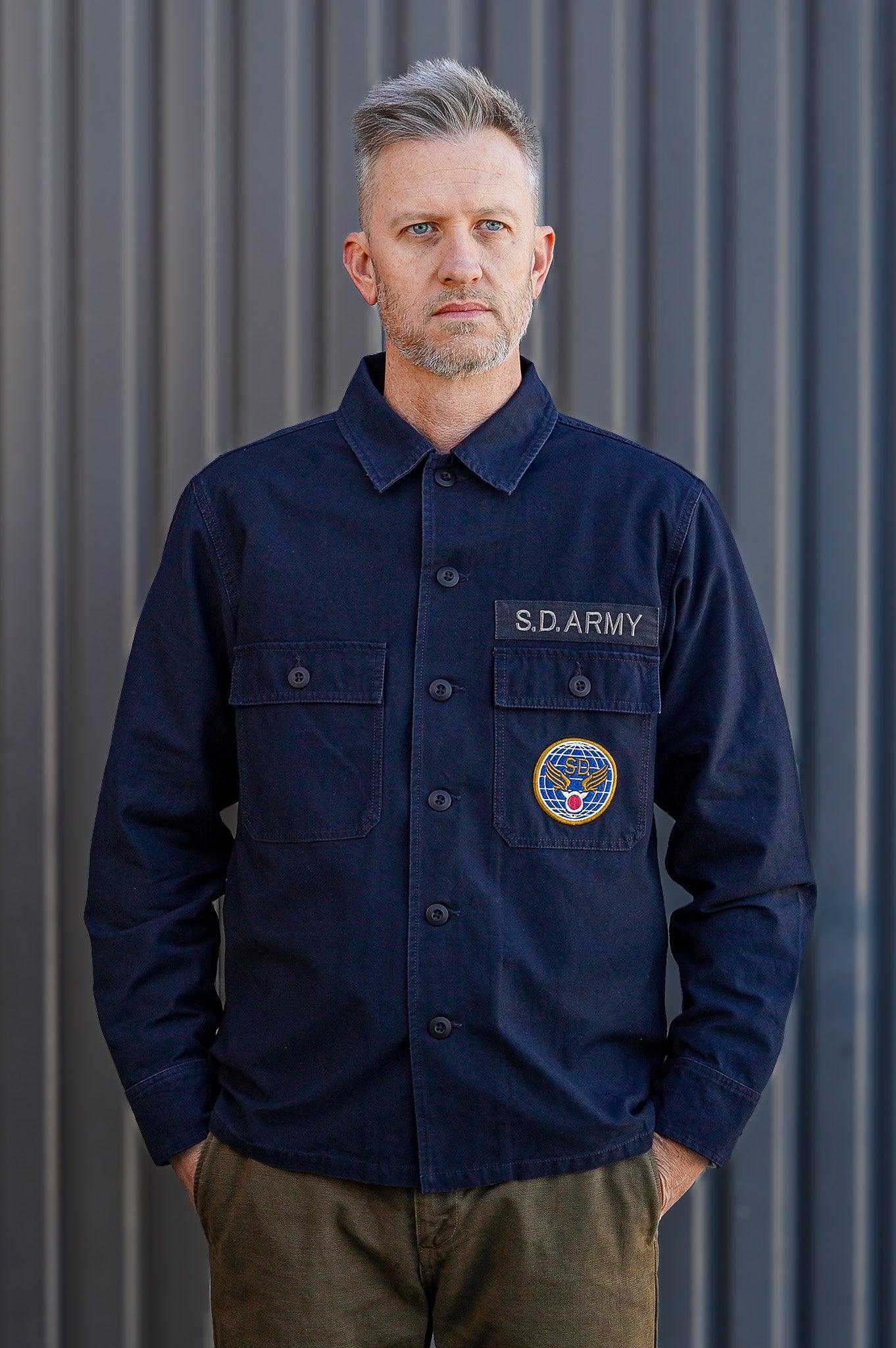 Studio D'Artisan 5716 Military Shirt Jacket - Navy