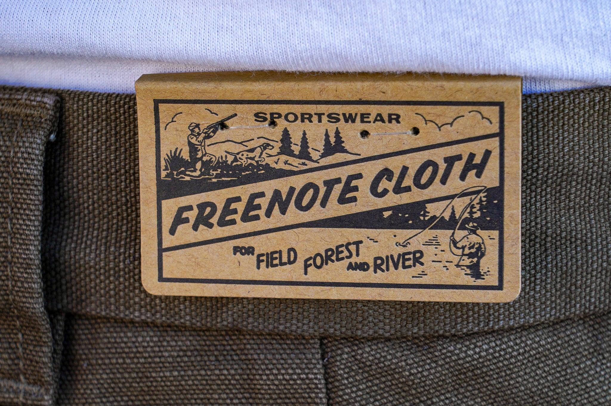 Freenote Cloth Deck Pant Straight Fit 14oz Slub - Army Green