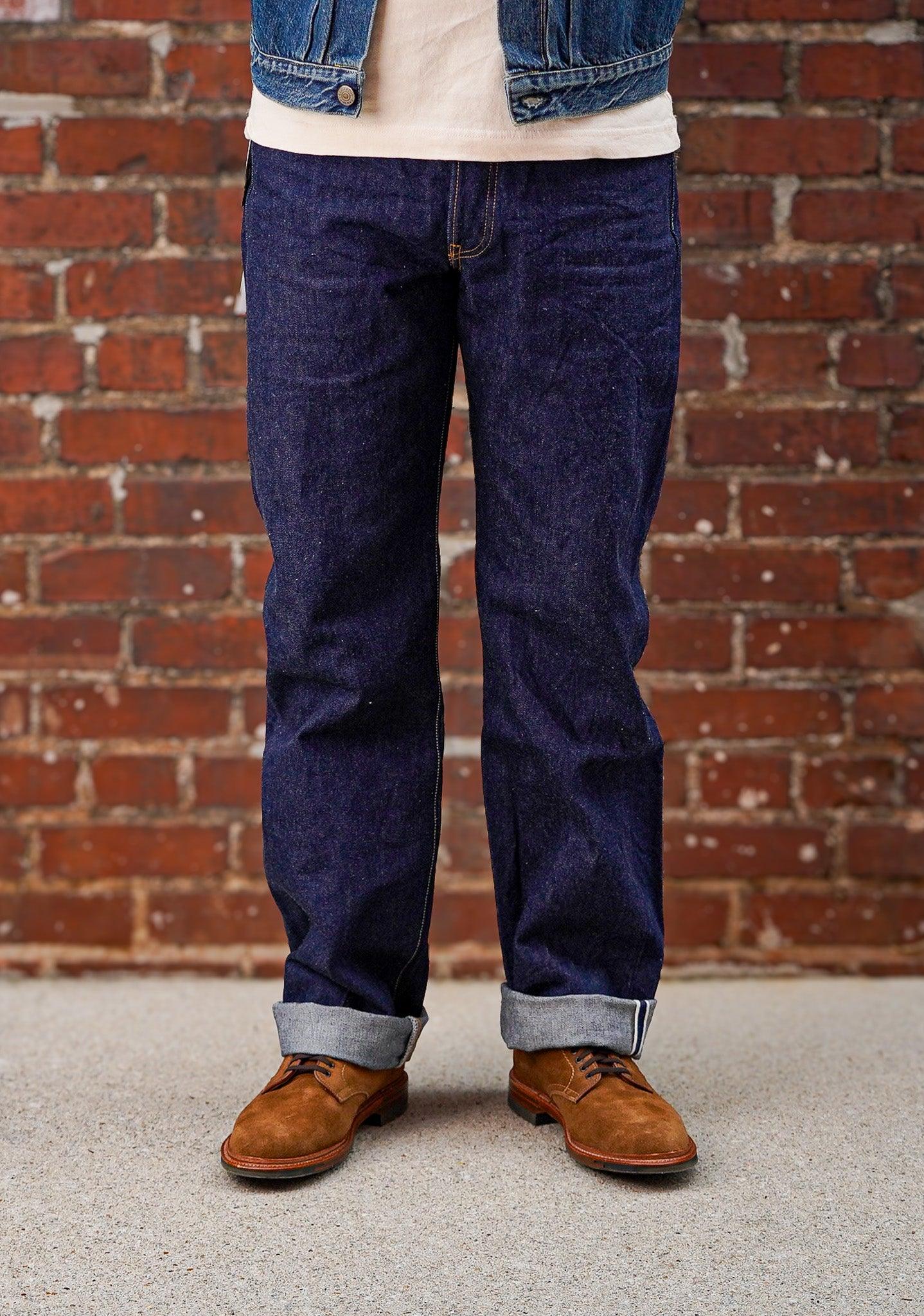 Studio D'Artisan SD-801 Straight Fit Natural Indigo Selvedge Denim - One Washed