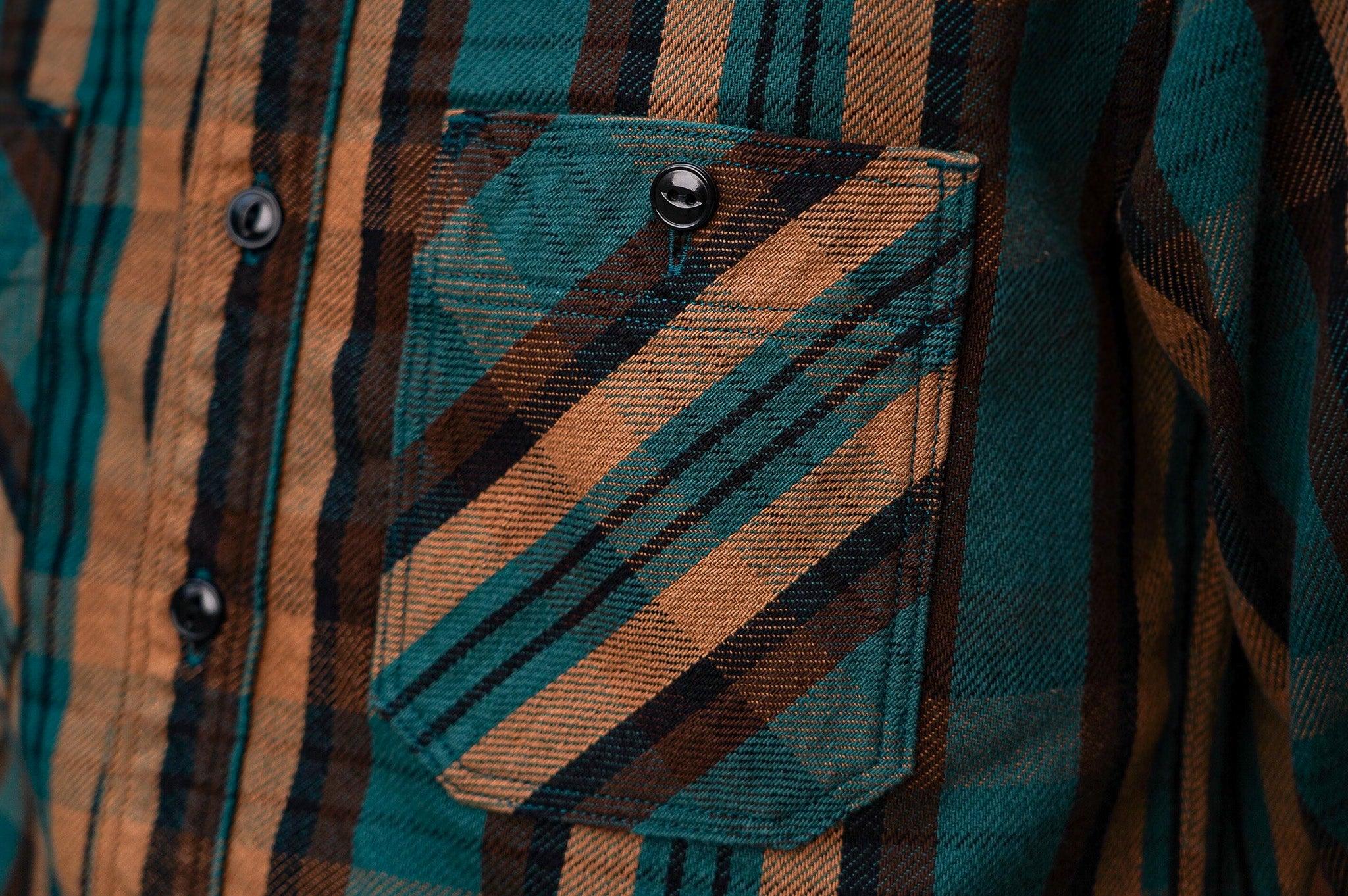 Studio D'Artisan 5714 Heavy Flannel Shirt - Green