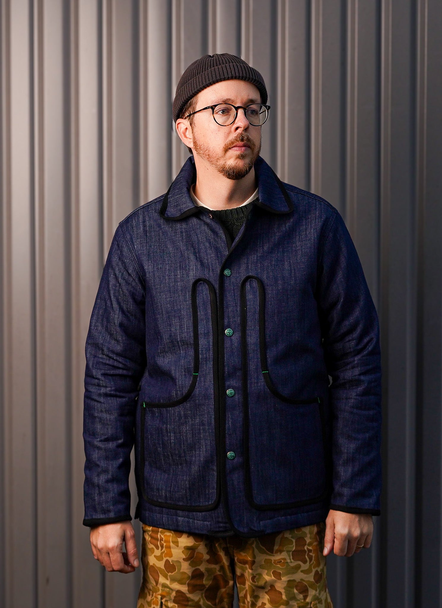 Wythe Blanket-Lined Denim Hunting Jacket