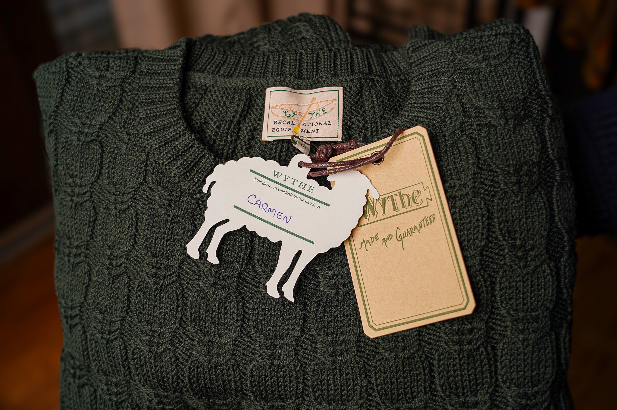 Wythe Highland Cableknit Sweater - Evergreen