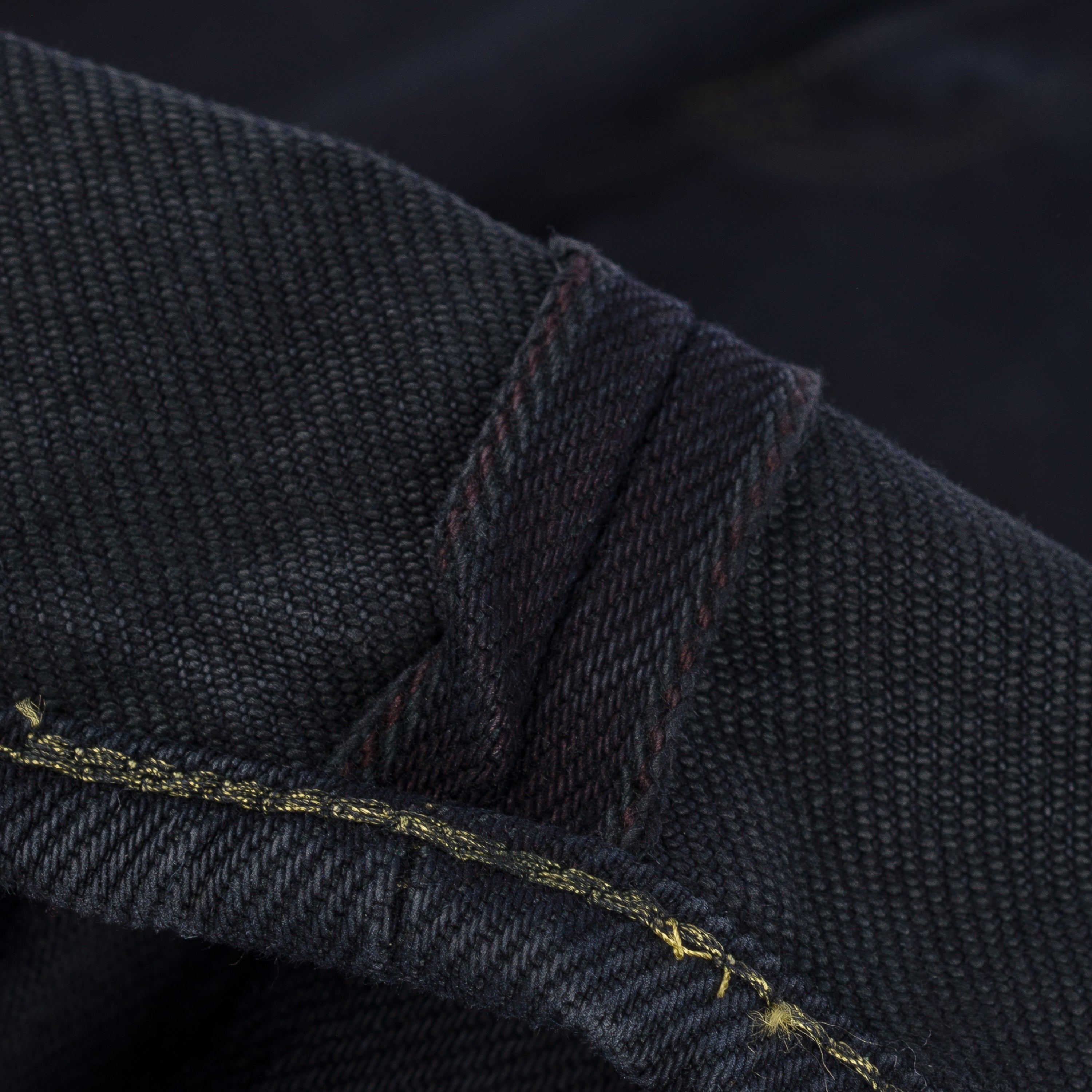 Iron Heart IH-888S-21od 21oz Selvedge Denim Medium/High Rise Tapered Cut Jeans - Indigo Overdyed Black