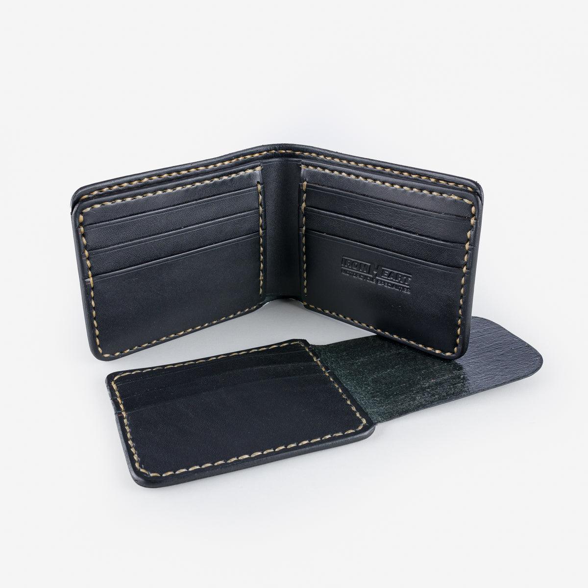 Iron Heart IHG-035-BLK Calf Folding Wallet - Black