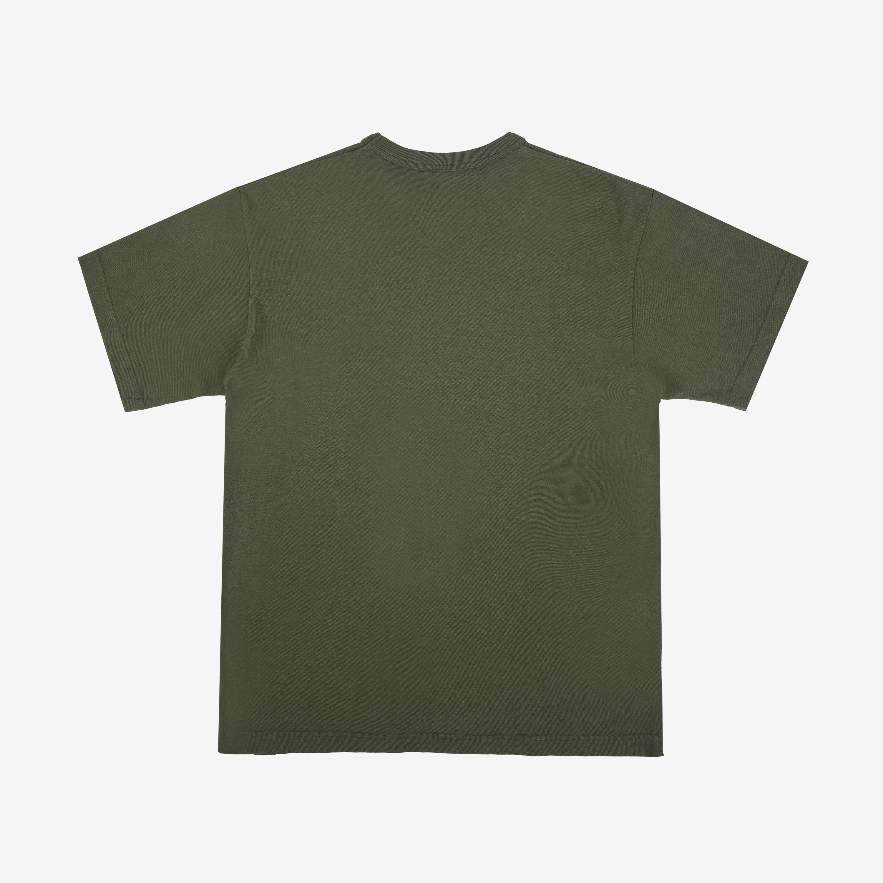 Iron Heart IHT-1610L-OLV 6.5oz Loopwheel Crew Neck T-Shirt (Longer Body) - Olive