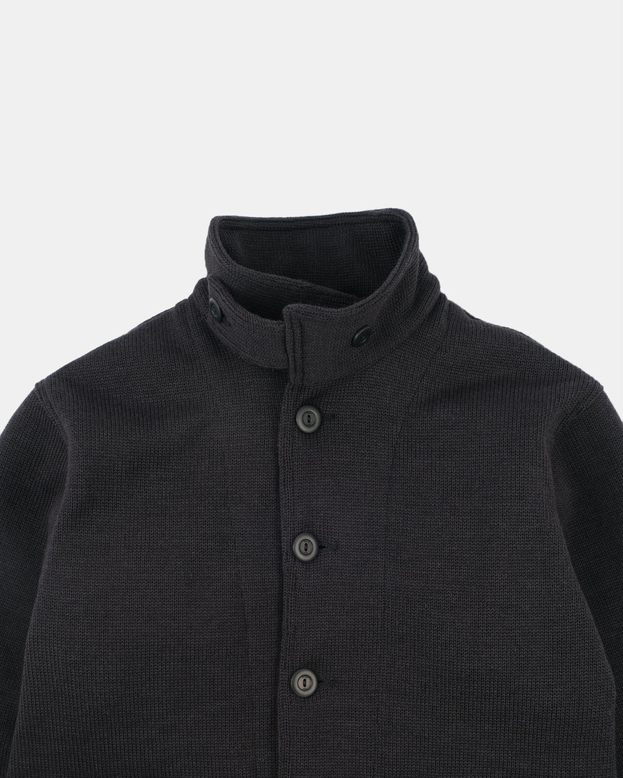 Dehen 1920 Lined Submariner Sweater - Dark Charcoal