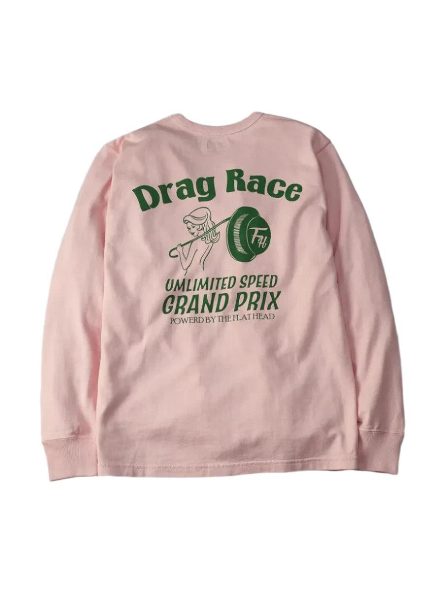 The Flat Head FN-TML-102 Drag Race LS Tee - Pink