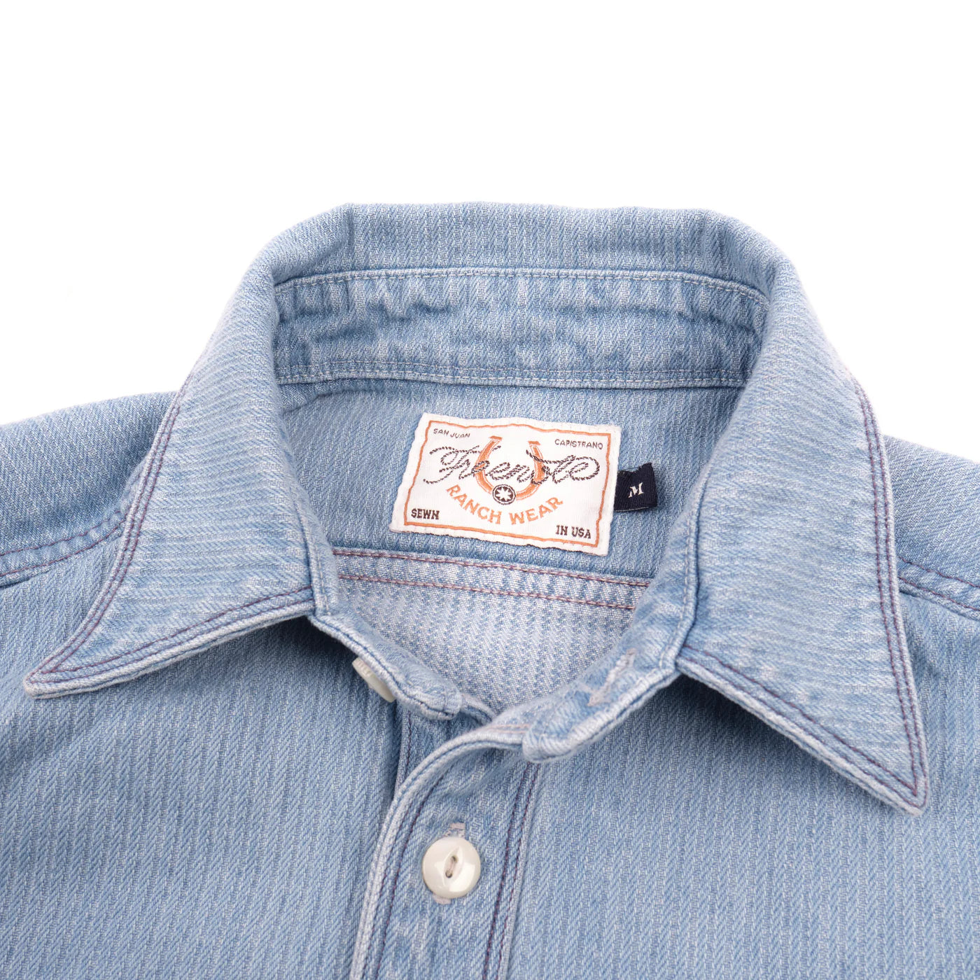 Freenote Cloth Rancho Shirt - Bleached Indigo Cord