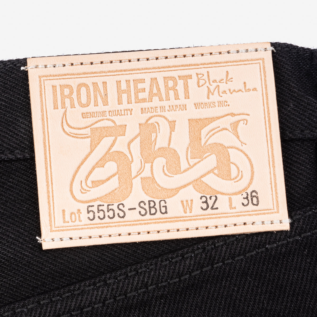 Iron Heart IH-555S-SBG 21oz Selvedge Denim Super Slim Cut Jeans - Superblack (Fades To Grey)