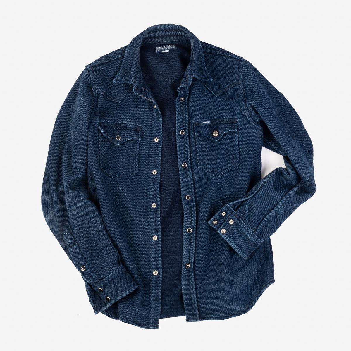 Iron Heart IHSH-208-IND 14oz Kersey Western Shirt - Indigo