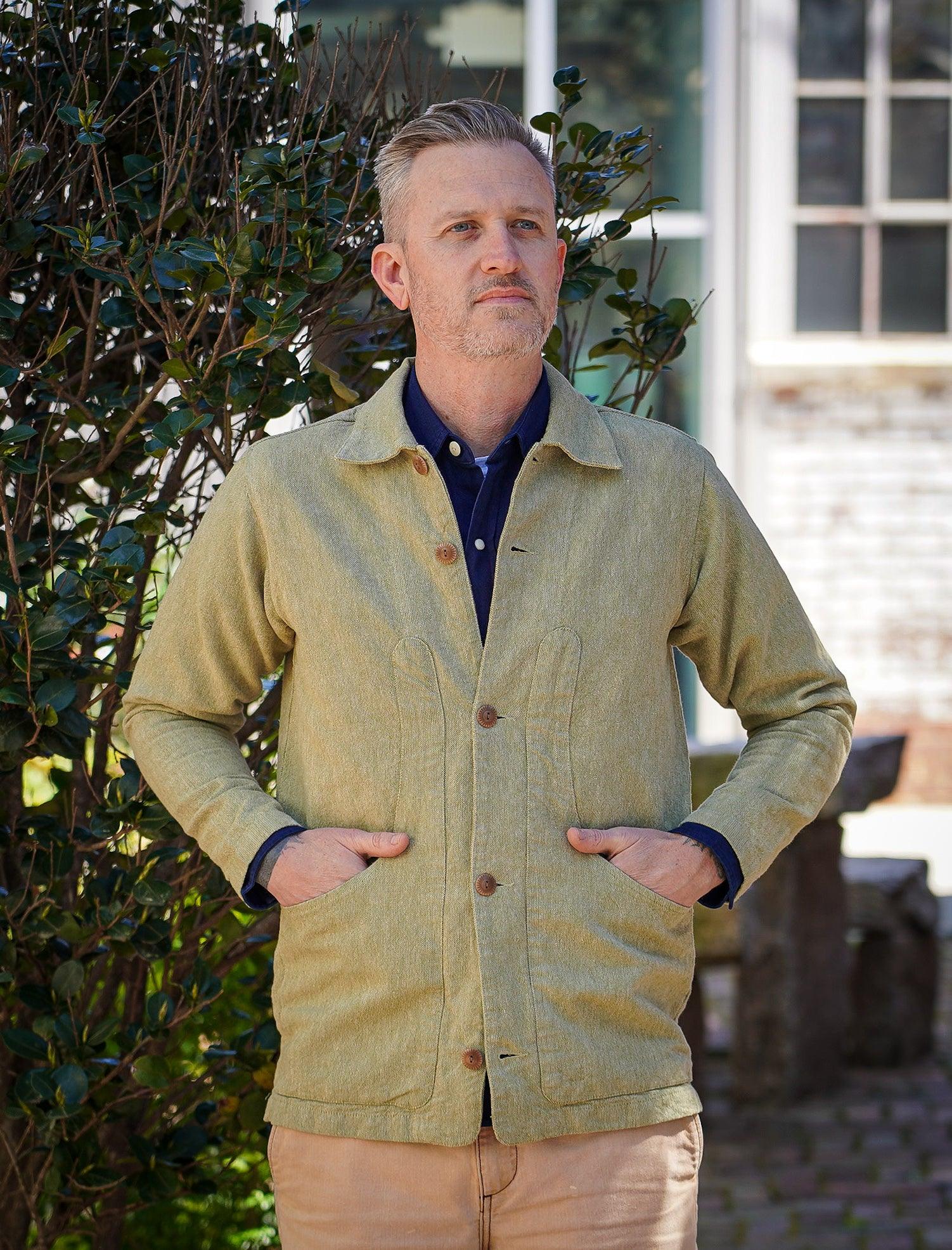 Wythe Rustic Plainweave Hunting Jacket - Olive