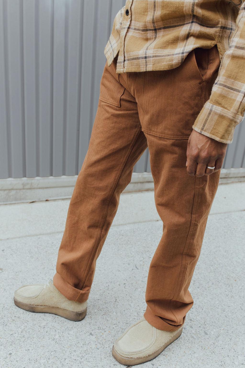 3sixteen HBT Fatigue Pant - Rust Herringbone