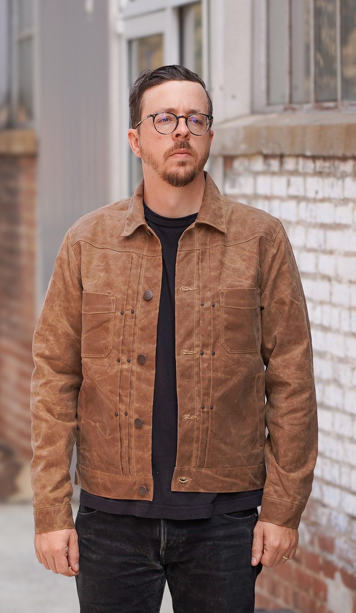 Freenote Cloth RJ-1 Riders Jacket Waxed Canvas - Rust - Guilty Party