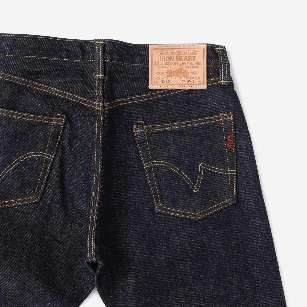 Iron Heart IH-634S 21oz Selvedge Denim Straight Cut Jeans - Indigo - Guilty Party