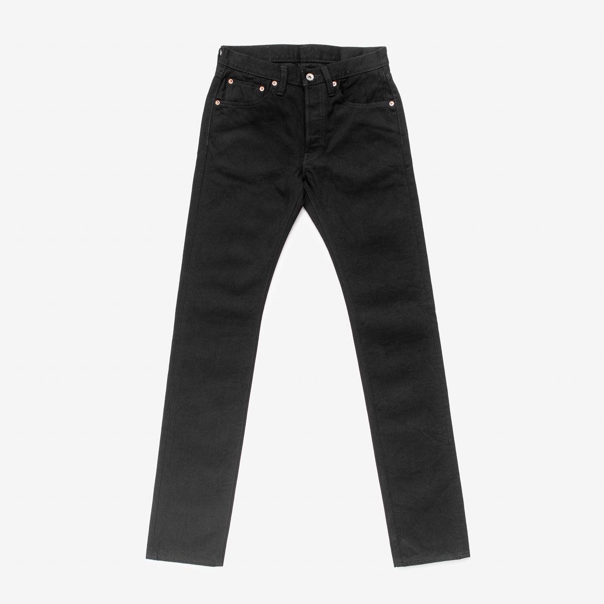 Iron Heart IH-777S-142bb 14oz Selvedge Denim Slim Tapered Cut Jeans - Black/Black - Guilty Party