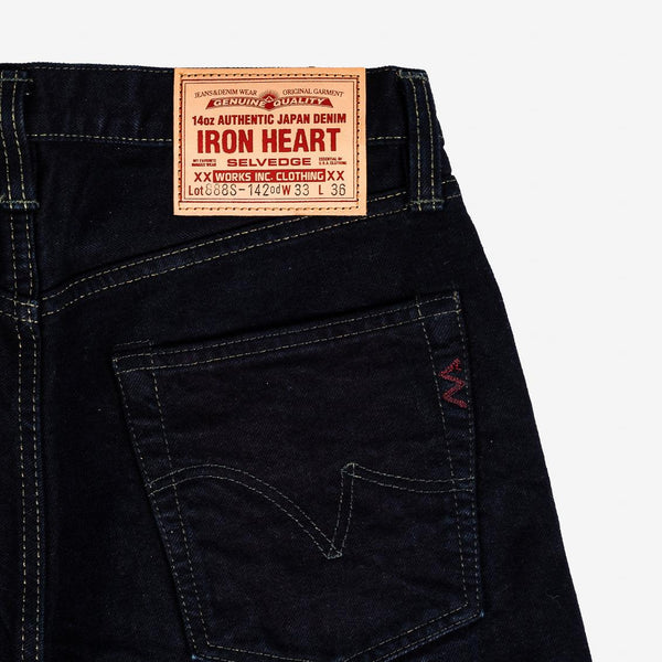 Iron Heart IH-555S-142 14oz Selvedge Denim Super Slim Cut Jeans - Indigo