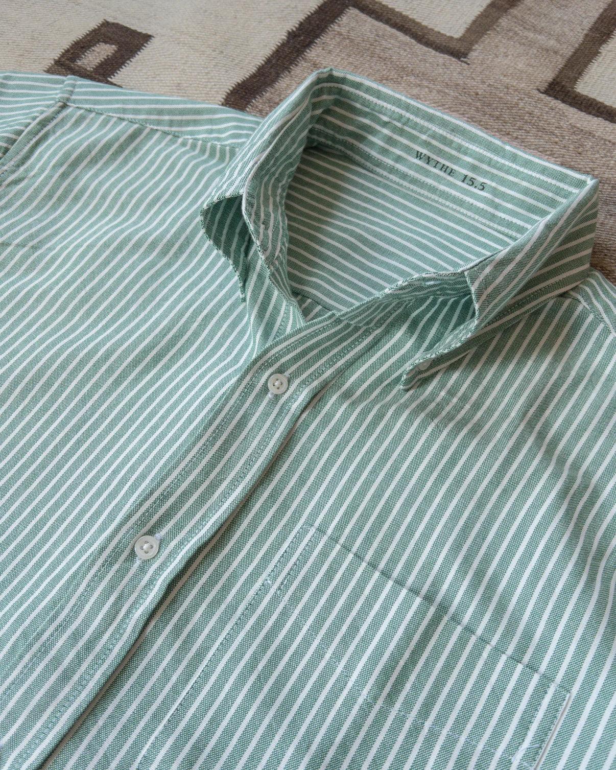 Oxford Cloth Button Down - Evergreen Stripe - Guilty Party